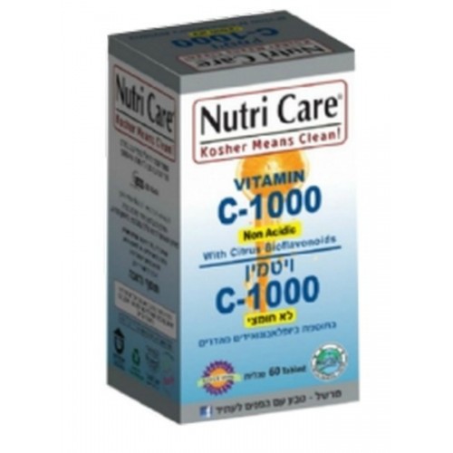Nutri Care נוטריקר ויטמין C-1000 לא חומצי Nutri Care נוטריקר ויטמין C-1000 לא חומצי