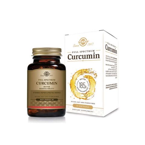 ‎‎SOLGAR‎ ‎SPECTRUM‎ ‎CURCUMIN – סולגאר כורכומין ספקטרום – סופט ג’ל