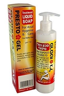 פרסטו ג'ל סבון נוזלי טיפולי להיגיינת אזור פי הטבעת