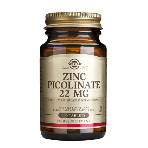 סולגאר אבץ פיקולינאט - SOLGAR Zinc Picolinate