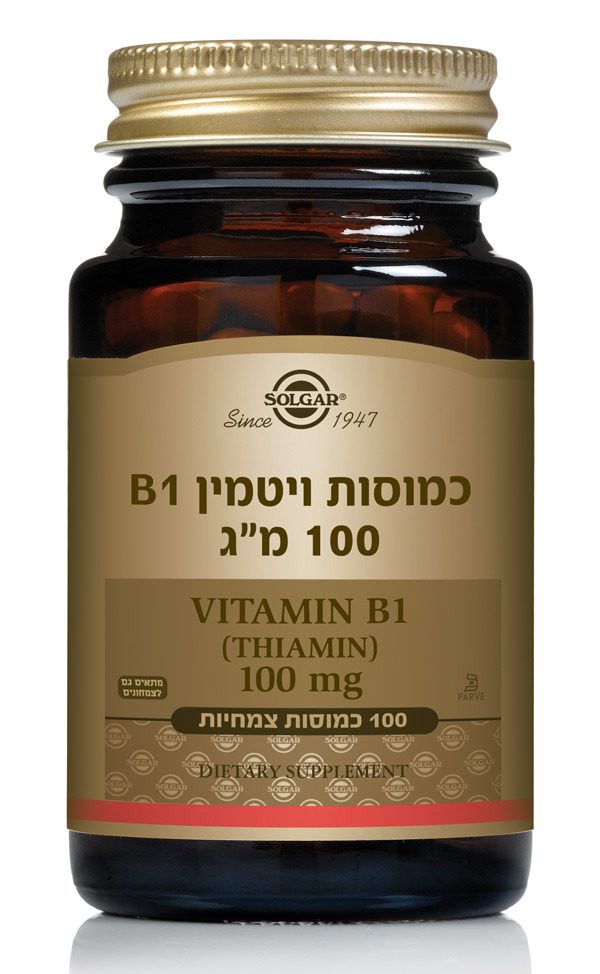 סולגאר ויטמין B1 תיאמין - SOLGAR Vitamin B1 Thiamin