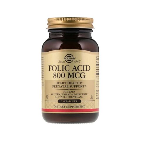 סולגאר חומצה פולית SOLGAR Folic Acid 800 mcg