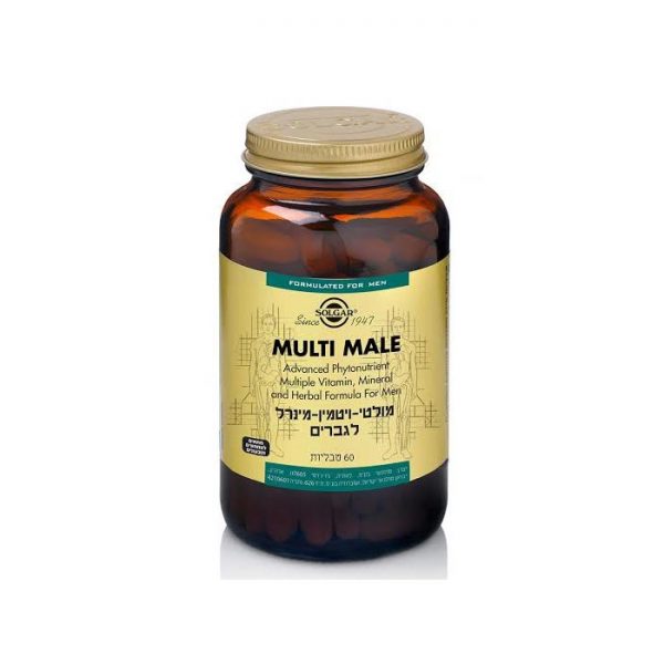 סולגאר מולטי ויטמין-מינרל לגברים - ‎SOLGAR‎ ‎Multi Male Multi Vitamin